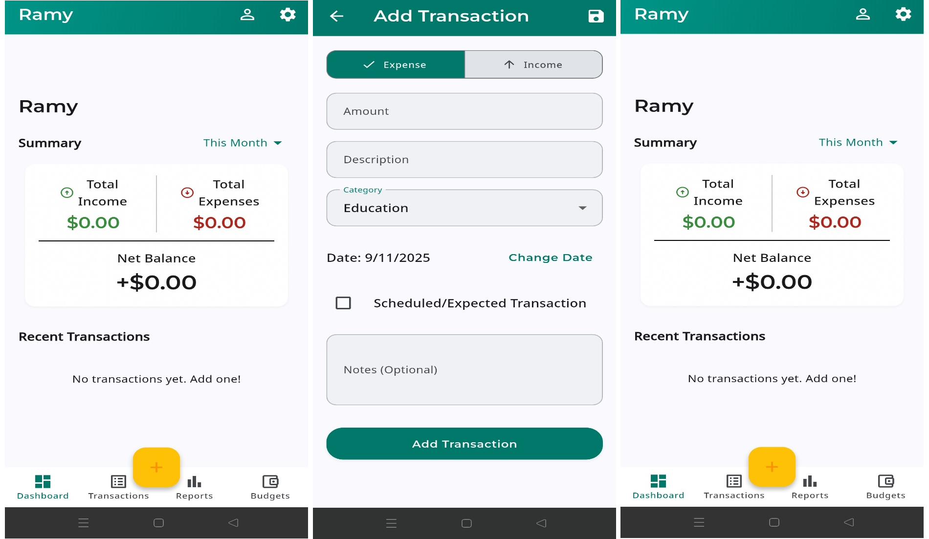 Cross-platform Mobile App for Budgeting